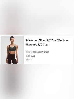 lululemon Glow Up Bra *Medium Support, B/C Cup